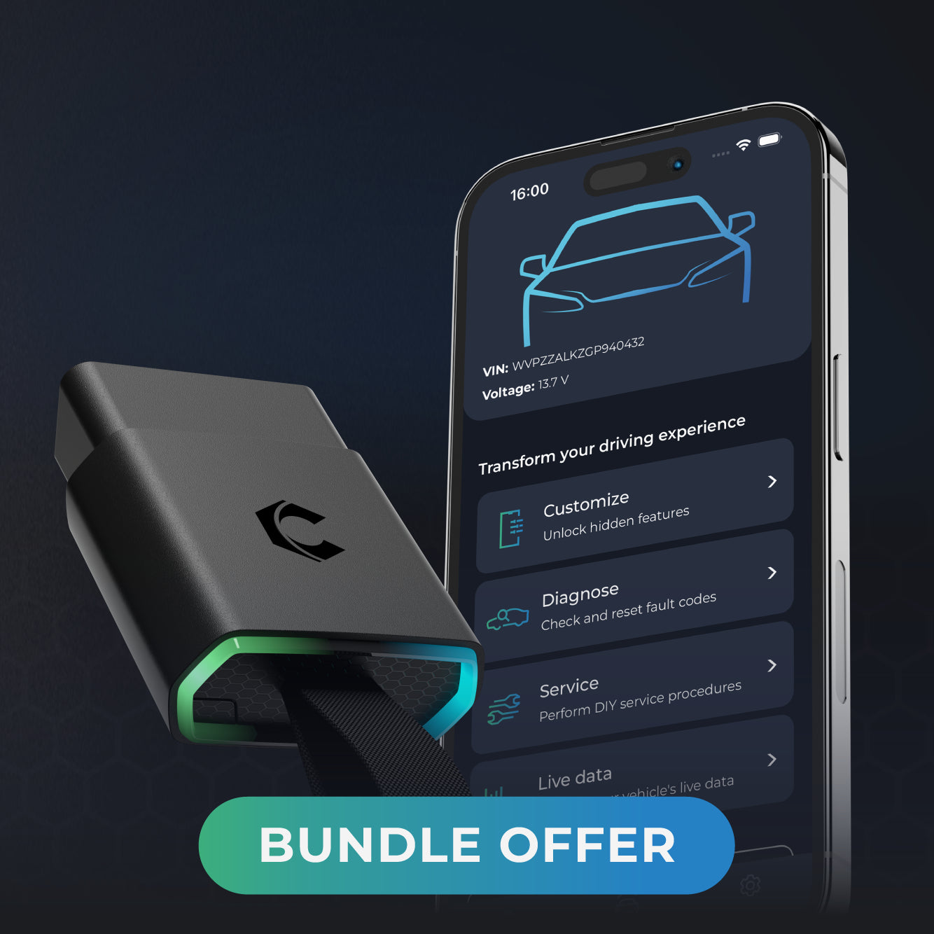 Carista Bundle | EVO Scanner + 12-Month Pro Subscription